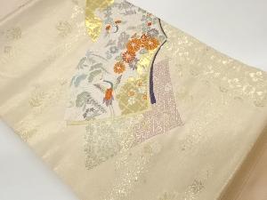 冊子に花鳥模様織出し名古屋帯
